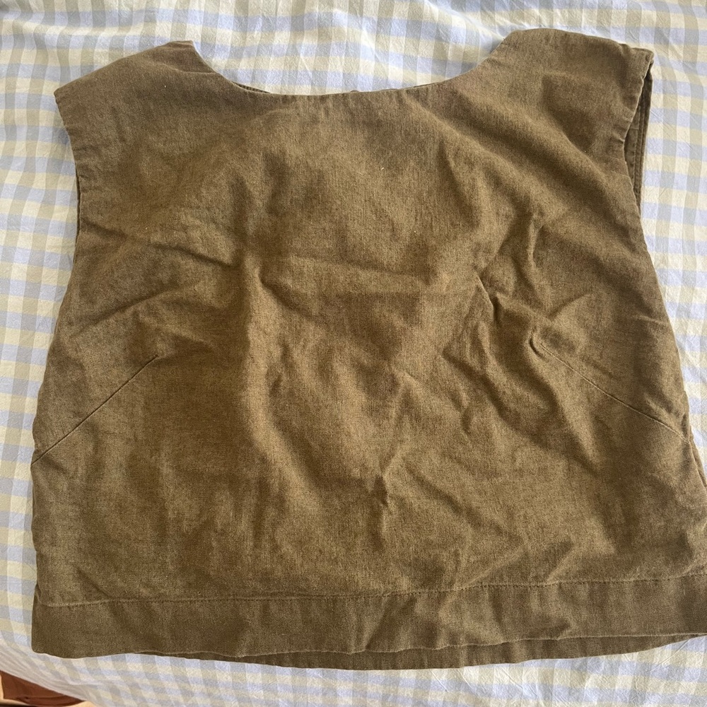 Olive Sleeveless Top